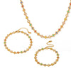 Wholesale 316L Stainless Steel Flower Handmade Chain Electroplated Light Luxury Women's Necklace Bracelet Anklet Set
