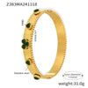 Wholesale Stainless Steel Flower Inlaid Zircon Czech Glass Buckle Gear Geometry Style Electroplated Bracelet