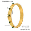 Wholesale Stainless Steel Flower Inlaid Zircon Czech Glass Buckle Gear Geometry Style Electroplated Bracelet