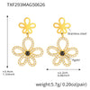 Wholesale Stainless Steel Flower Jewelry Set With Electroplating For Women Necklace Bracelet Ring Earrings Elegant Design