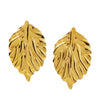 Wholesale Stainless Steel Flower Leaf Earrings With Stamping And Stereo Texture For Women
