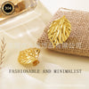 Wholesale Stainless Steel Flower Leaf Earrings With Stamping And Stereo Texture For Women