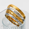 Wholesale Stainless Steel Flower Open Plain Rhombus Bracelet With Goldplated Electroplating Simple And Fashionable