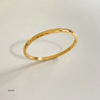 Wholesale Stainless Steel Flower Open Plain Rhombus Bracelet With Goldplated Electroplating Simple And Fashionable