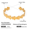 Wholesale Stainless Steel Flower Opening Bracelet With Electroplating Natural Style Hand Jewelry