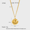 Wholesale Stainless Steel Flower Pattern Electroplated Pendant Necklace Unisex Jewelry
