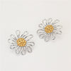 Wholesale Stainless Steel Flower Pattern Electroplated Women's Earrings