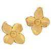 Wholesale Stainless Steel Flower Petal Earrings Retro Holiday Style Personality Stamping