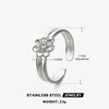 Wholesale Stainless Steel Flower Ring For Women Electroplated French Retro Style