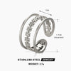 Wholesale Stainless Steel Flower Ring For Women Electroplated Simple Retro Highgrade Light Luxury Style
