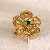 Wholesale Stainless Steel Flower Ring Retro Elegant Style Electroplated