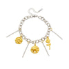 Wholesale Stainless Steel Flower Round Retro Electroplated Women's Bracelet
