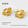 Wholesale Stainless Steel Flower Shape Jewelry Set 18K Gold Plated For Women