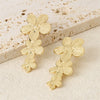 Wholesale Stainless Steel Flower Shaped Goldplated Polish Earrings For Women