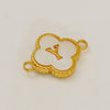 Wholesale 316L Stainless Steel Four Leaf Clover And English Letter Pendant Accessories With Electroplating For Bracelets