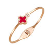 Wholesale Stainless Steel Fourleaf Clover Fashion Electroplated Women's Bracelet