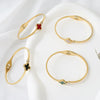 Wholesale Stainless Steel Fourleaf Clover Fashion Electroplated Women's Bracelet