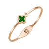 Wholesale Stainless Steel Fourleaf Clover Fashion Electroplated Women's Bracelet