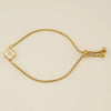 Wholesale 316L Stainless Steel Fourleaf Clover Letter Bracelet Electroplated Unisex
