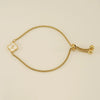 Wholesale 316L Stainless Steel Fourleaf Clover Letter Bracelet Electroplated Unisex