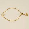 Wholesale 316L Stainless Steel Fourleaf Clover Letter Bracelet Electroplated Unisex