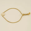 Wholesale 316L Stainless Steel Fourleaf Clover Letter Bracelet Electroplated Unisex