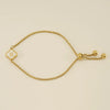Wholesale 316L Stainless Steel Fourleaf Clover Letter Bracelet Electroplated Unisex