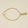 Wholesale 316L Stainless Steel Fourleaf Clover Letter Bracelet Electroplated Unisex