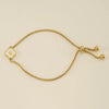 Wholesale 316L Stainless Steel Fourleaf Clover Letter Bracelet Electroplated Unisex