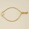 Wholesale 316L Stainless Steel Fourleaf Clover Letter Bracelet Electroplated Unisex