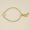 Wholesale 316L Stainless Steel Fourleaf Clover Letter Bracelet Electroplated Unisex