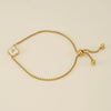 Wholesale 316L Stainless Steel Fourleaf Clover Letter Bracelet Electroplated Unisex