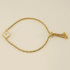 Wholesale 316L Stainless Steel Fourleaf Clover Letter Bracelet Electroplated Unisex