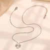Wholesale Stainless Steel Fourleaf Clover Pendant Necklace Electroplated Fashion Women's Jewelry