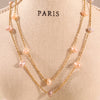 Wholesale Stainless Steel Freshwater Pearl Geometric Fashion Necklace With Electroplating