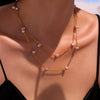 Wholesale Stainless Steel Freshwater Pearl Geometric Fashion Necklace With Electroplating