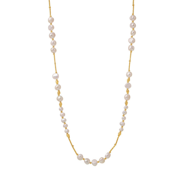 Wholesale 316L Stainless Steel Freshwater Pearl Geometric Light Luxury Clavicle Necklace Jewelry