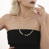 Wholesale 316L Stainless Steel Freshwater Pearl Geometric Light Luxury Clavicle Necklace Jewelry