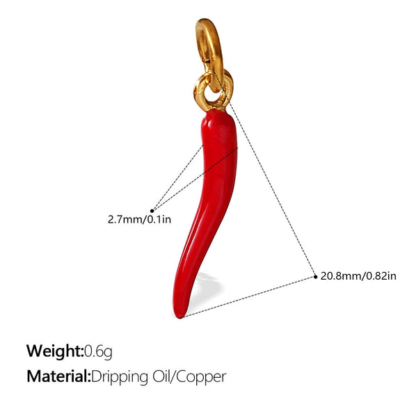 Wholesale 316L Stainless Steel Fruit And Vegetable 3D Dripping Oil Style Necklace Pendant And Bracelet Accessories