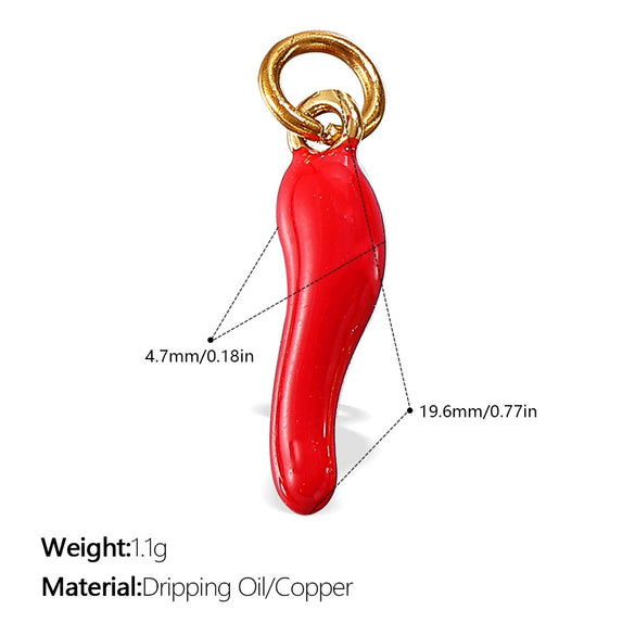 Wholesale 316L Stainless Steel Fruit And Vegetable 3D Dripping Oil Style Necklace Pendant And Bracelet Accessories
