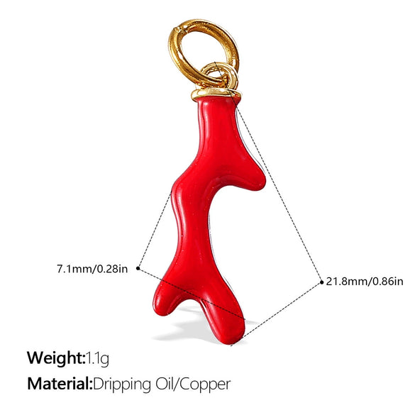 Wholesale 316L Stainless Steel Fruit And Vegetable 3D Dripping Oil Style Necklace Pendant And Bracelet Accessories