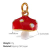 Wholesale 316L Stainless Steel Fruit And Vegetable 3D Dripping Oil Style Necklace Pendant And Bracelet Accessories