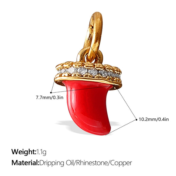 Wholesale 316L Stainless Steel Fruit And Vegetable 3D Dripping Oil Style Necklace Pendant And Bracelet Accessories