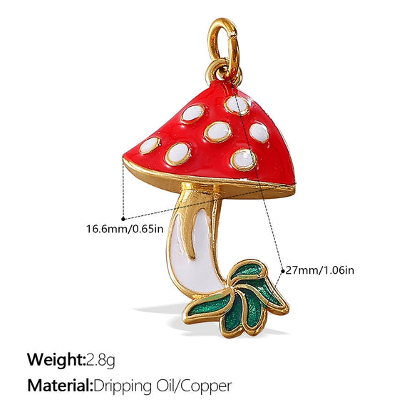 Wholesale 316L Stainless Steel Fruit And Vegetable 3D Dripping Oil Style Necklace Pendant And Bracelet Accessories