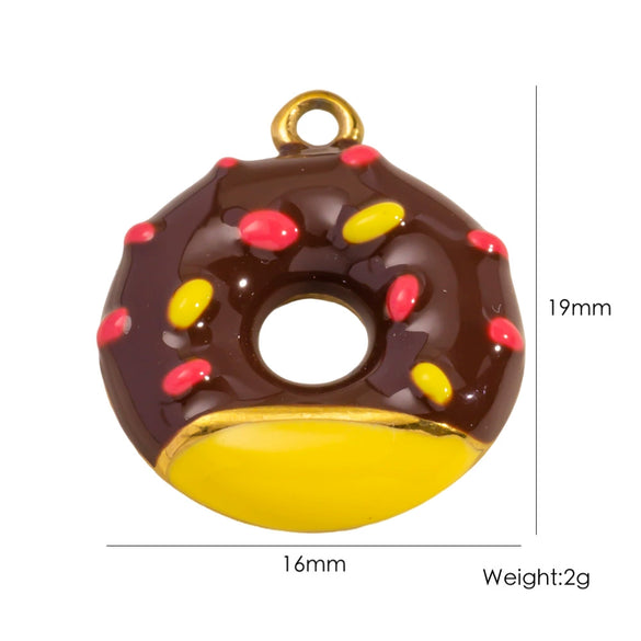 Wholesale Stainless Steel Fruit Food Style Dripping Oil Handmade Jewelry Pendant