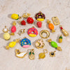 Wholesale Stainless Steel Fruit Food Style Dripping Oil Handmade Jewelry Pendant