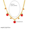 Wholesale Stainless Steel Fruit Geometric Pendant Necklace With Electroplating For Women