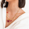 Wholesale Stainless Steel Fruit Pattern Electroplated Necklace For Women Summer Little Fresh Style