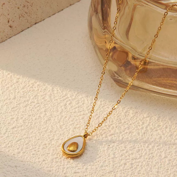 Wholesale Stainless Steel Fruit Pattern Jewelry Set For Women With Electroplating Necklace And Earrings