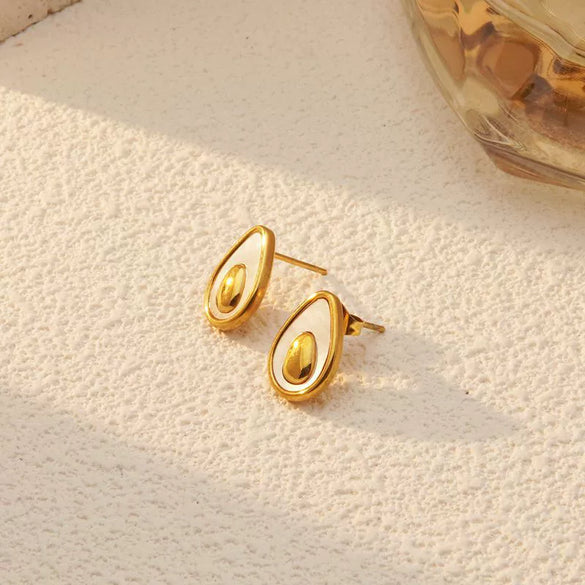 Wholesale Stainless Steel Fruit Pattern Jewelry Set For Women With Electroplating Necklace And Earrings